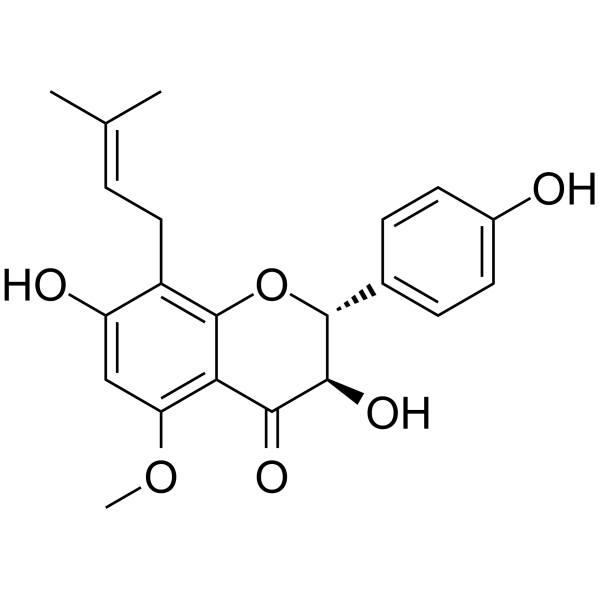(2R,3R)-3,7-Dihydroxy-2-(4-hydroxyphenyl)-5-methoxy-8-(3-methylbut-2-en-1-yl)chroman-4-one 204935-85